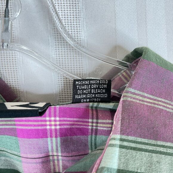 Rockies Jeans Wear Shirt Lg Plaid Long Sleeve Button Western Rodeo Vintage - Picture 6 of 8